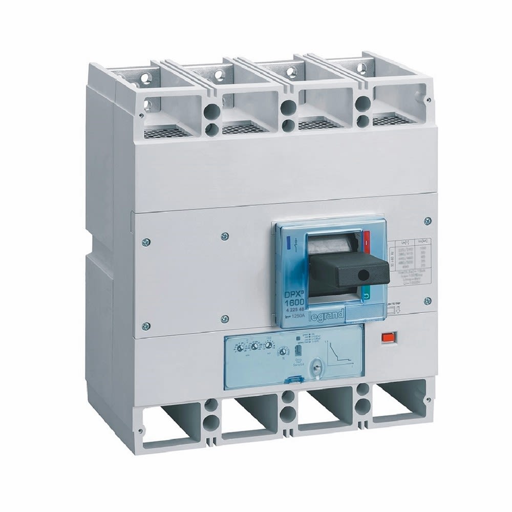 Legrand - Disjoncteur électronique S1 DPX31600 pouvoir de coupure 36kA 400V~ - 4P - 1250A