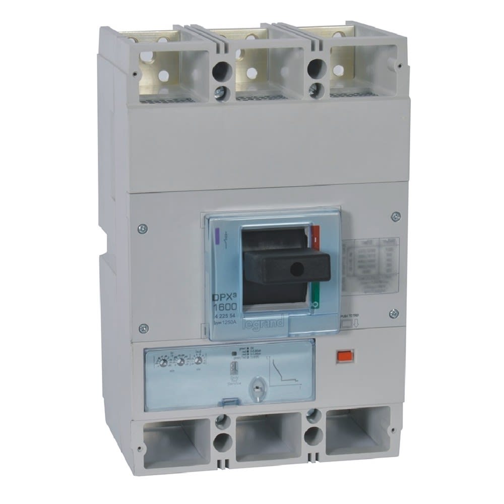 Legrand - Disjoncteur électronique S1 DPX31600 pouvoir de coupure 50kA 400V~ - 3P - 1250A