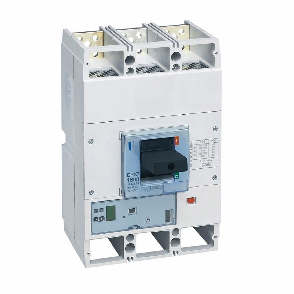 Legrand - Disjoncteur électronique S1 DPX31600 pouvoir de coupure 70kA 400V~ - 3P - 1000A