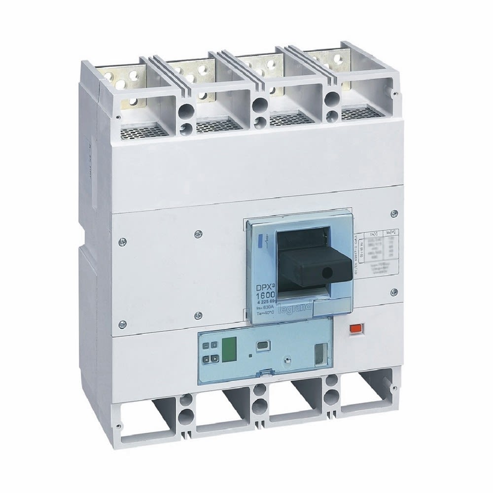 Legrand - Disjoncteur électronique S1 DPX31600 pouvoir de coupure 70kA 400V~ - 4P - 630A