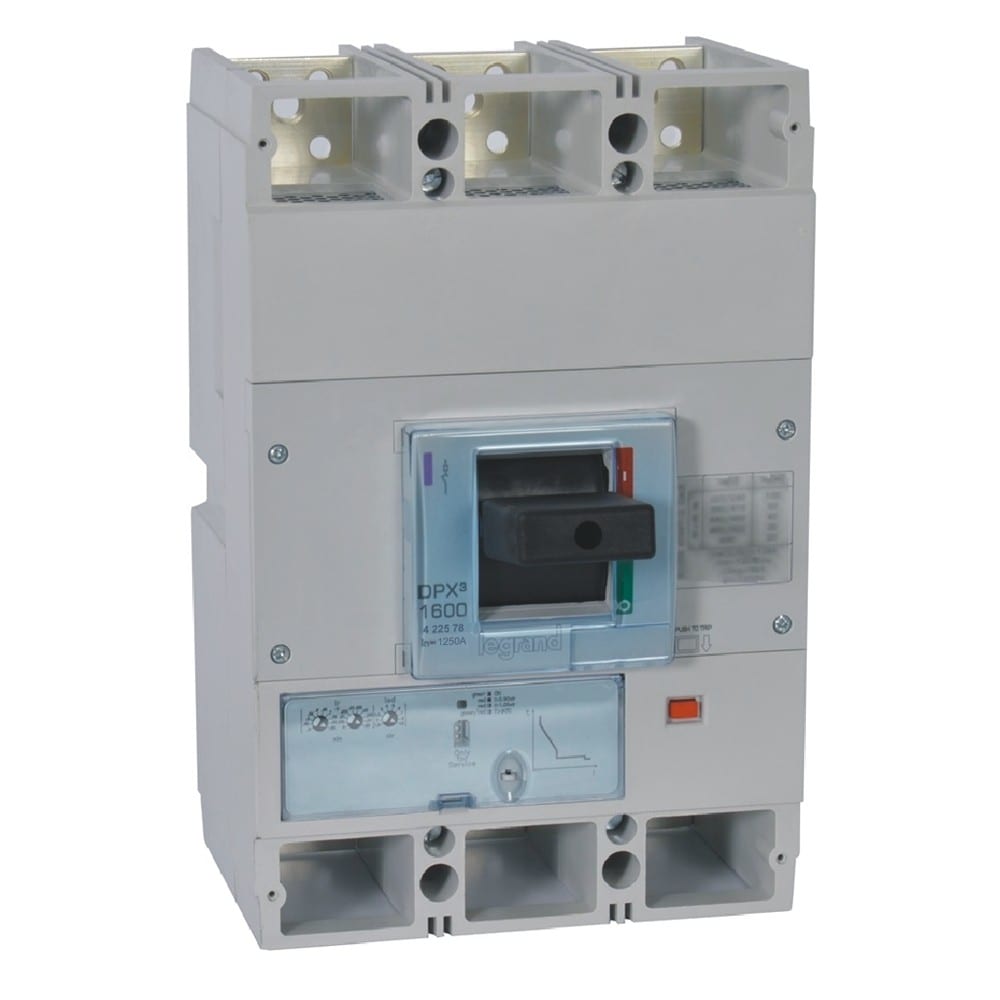 Legrand - Disjoncteur électronique S1 DPX31600 pouvoir de coupure 100kA 400V~ - 3P - 1250A