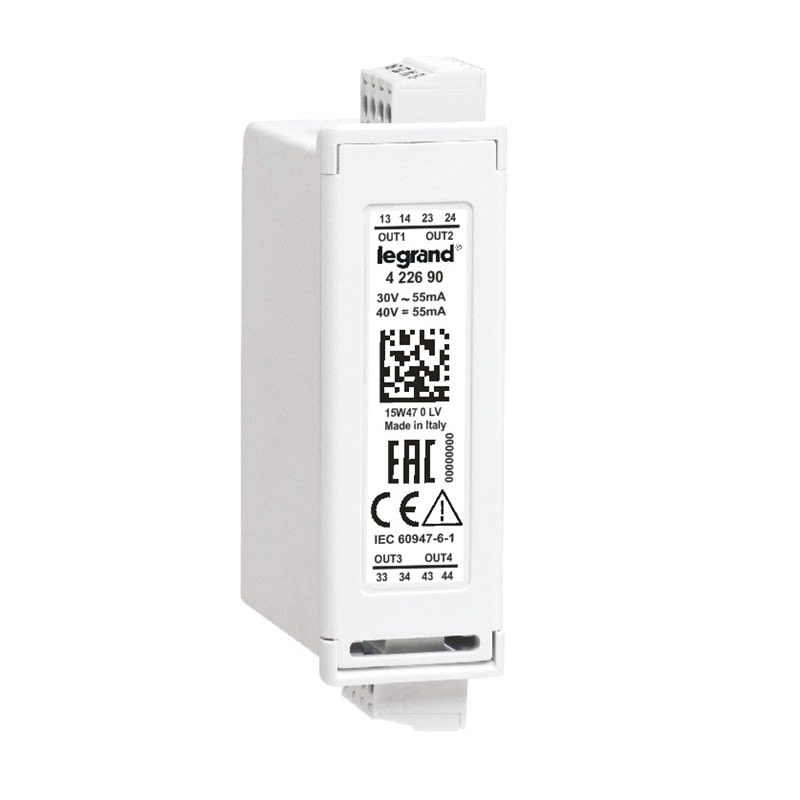 Legrand - Module extractible pour boîtier d'automatisme 4 sorties statiques optoisolées