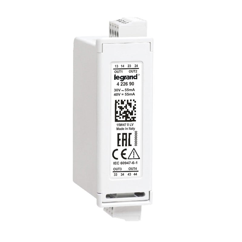 Legrand - Module extractible pour boîtier d'automatisme 4 sorties statiques optoisolées