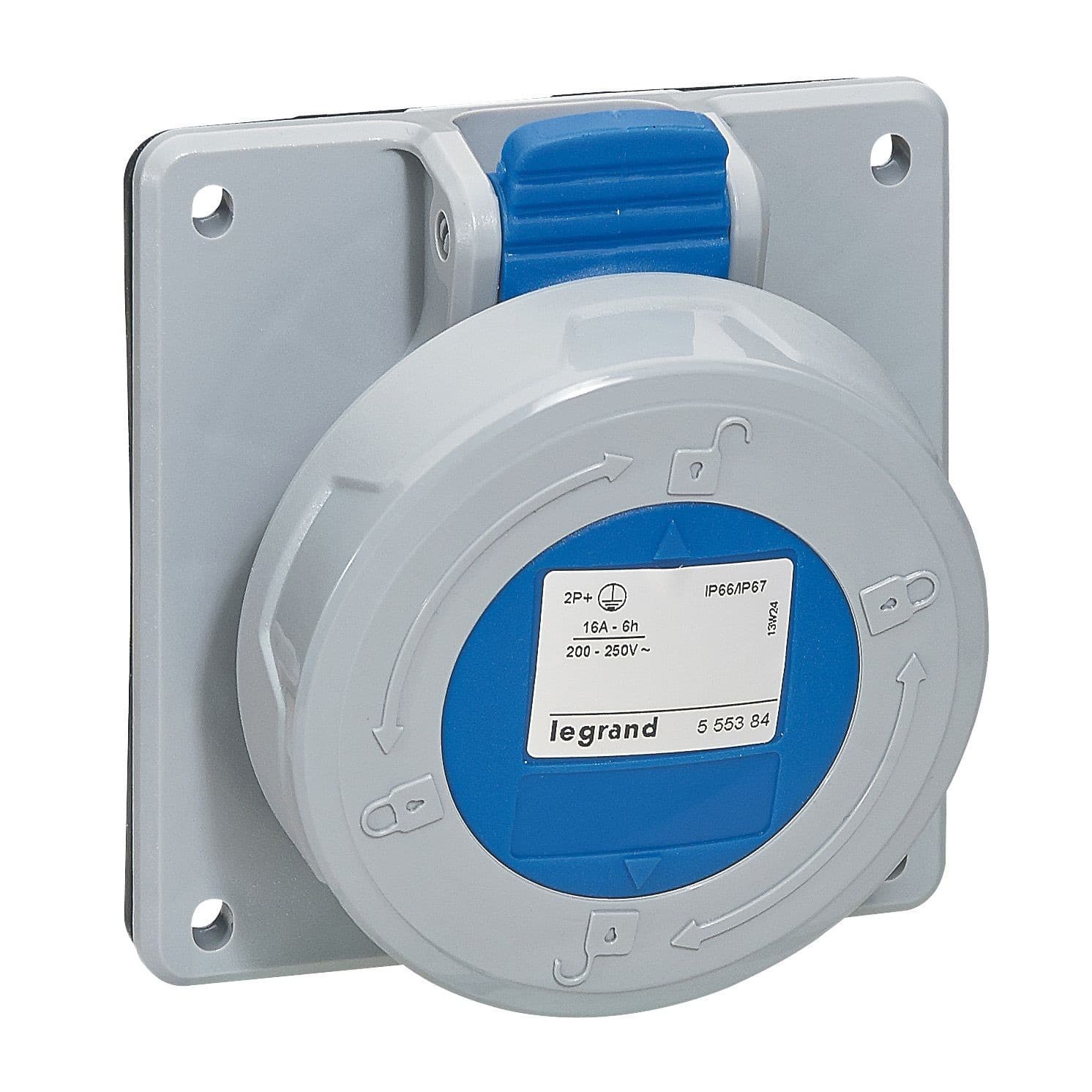 Legrand - Prise à entraxes unifiés P17 IP66/67 16A - 200V~ à 250V~ - 2P+T