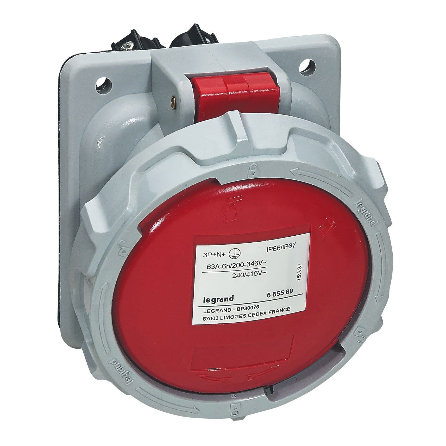 Legrand - Prise fixe P17 IP66/67 63A - 380V~ à 415V~ - 3P+N+T