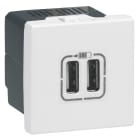 Legrand - Arteor chargeur 2 modules 2 USB A+A 2,4A 12W - Blanc
