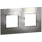 Legrand - PLAQUE DE FINITION ARTEOR 2X2 MODULES CARRE STAINLESS STEEL