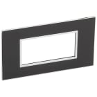 Legrand - PLAQUE DE FINITION ARTEOR 4 MODULES CARRE MIRROR NOIR