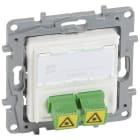 Legrand - Prise optique Niloé - 2 traversées SC/APC simplex avec volet de protection - Pur