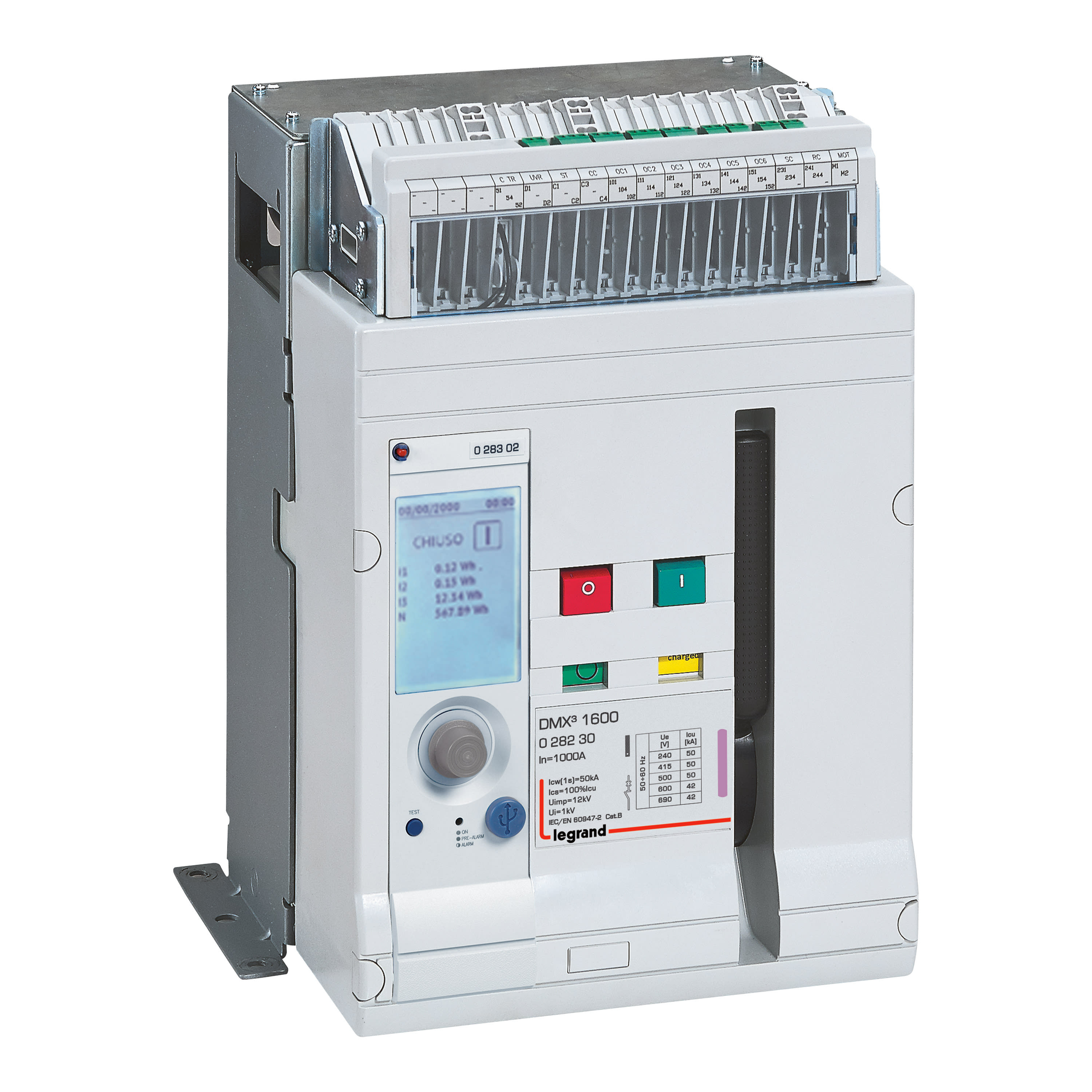 Legrand - Disjoncteur ouvert fixe DMX31600 50kA 3P 1000A avec unité MP4.10 028302