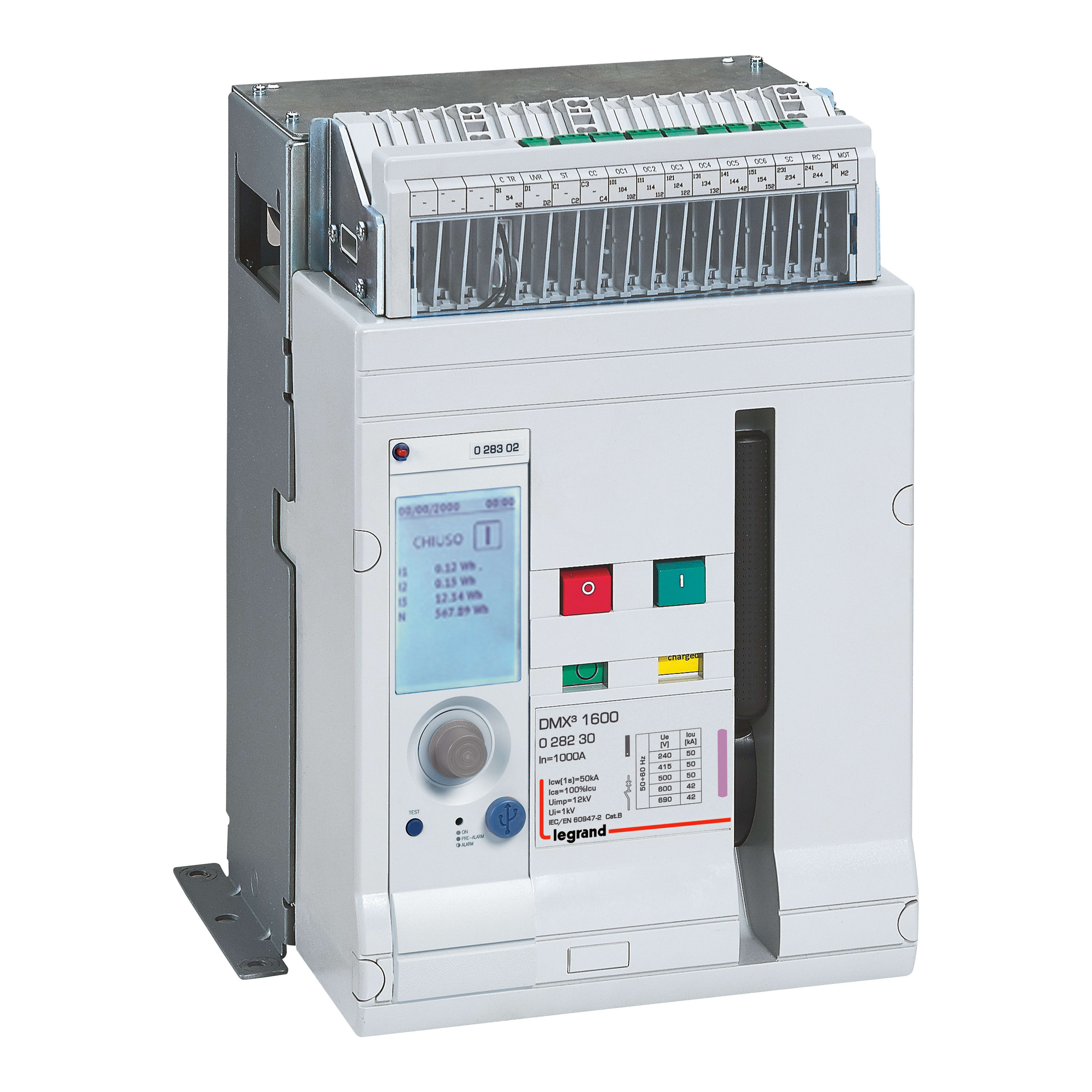 Legrand - Disjoncteur ouvert fixe DMX31600 50kA 3P 1000A avec unité MP4.10 028302