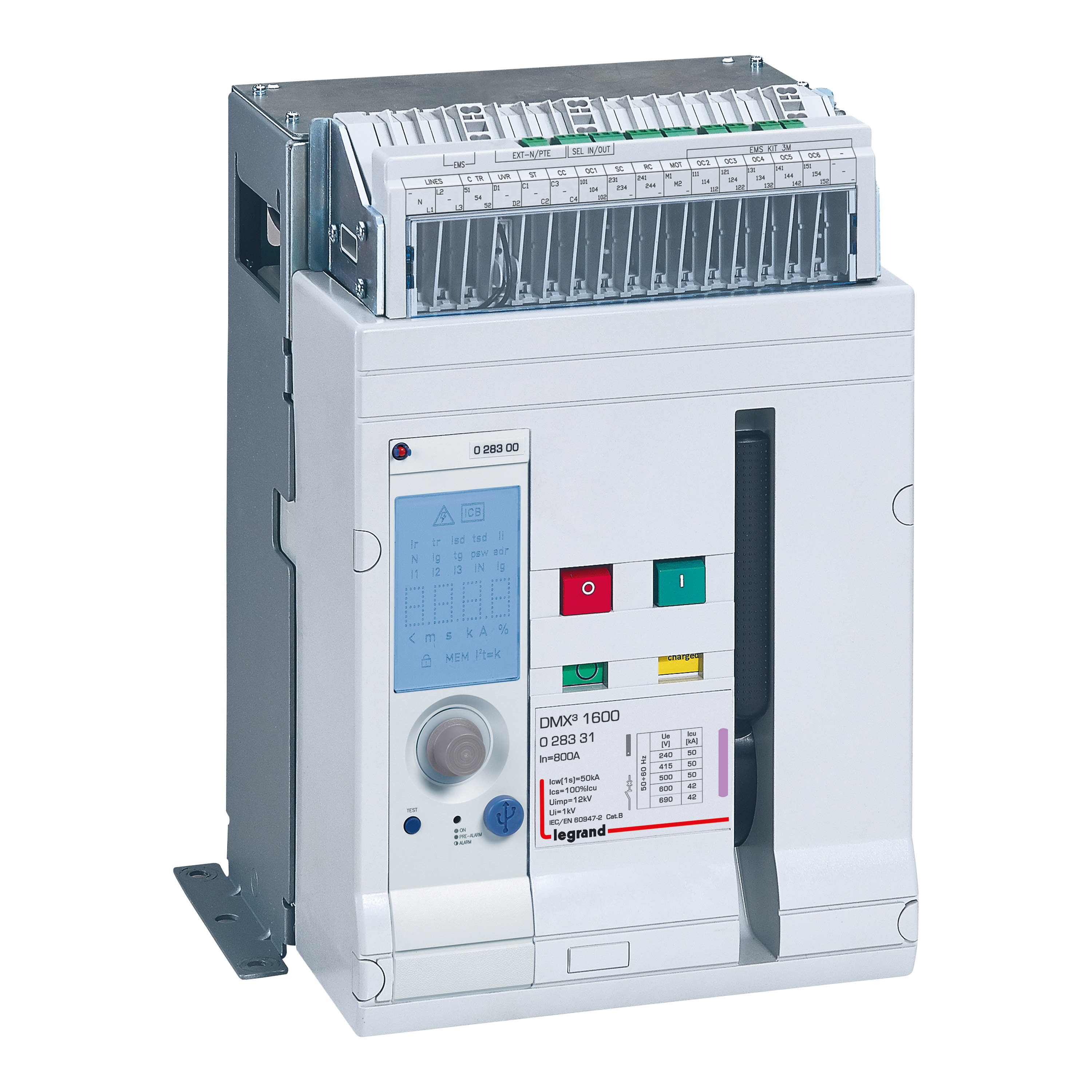 Legrand - Disjoncteur ouvert fixe DMX31600 50kA 3P 800A