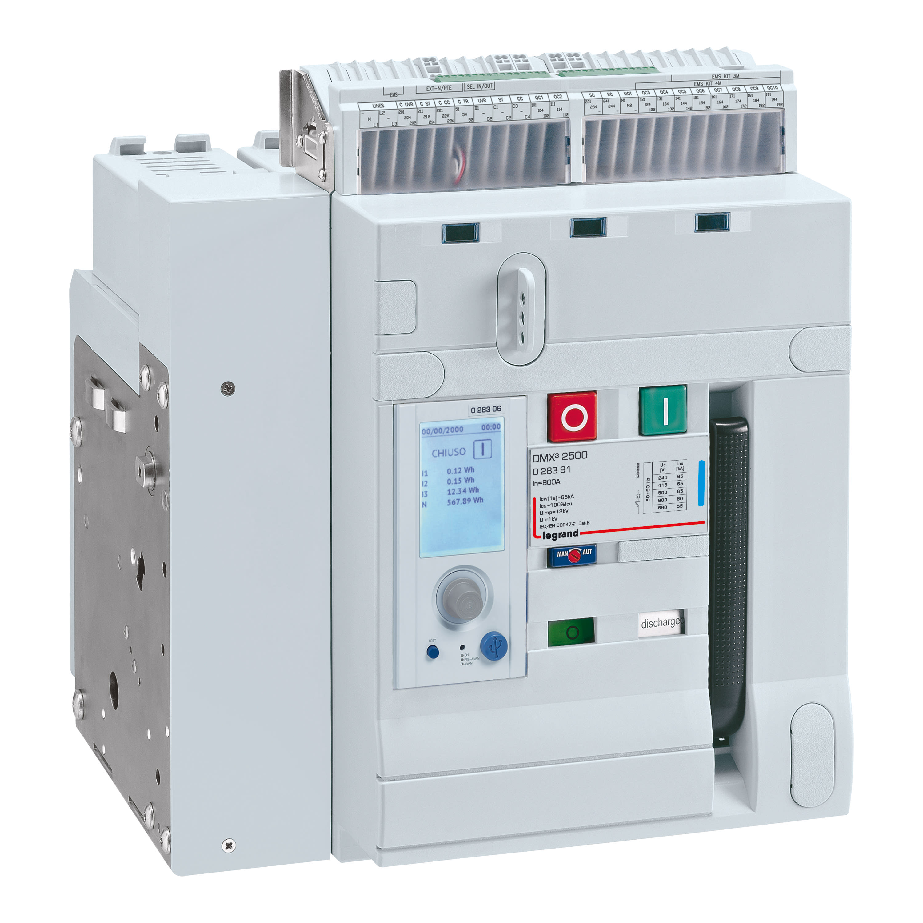Legrand - Disjoncteur ouvert fixe DMX32500 65kA 4P 800A