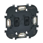 Legrand - Mécanisme Double VV-Poussoir 1 Poste à levier - Finition Noir Mat Art d'Arnould