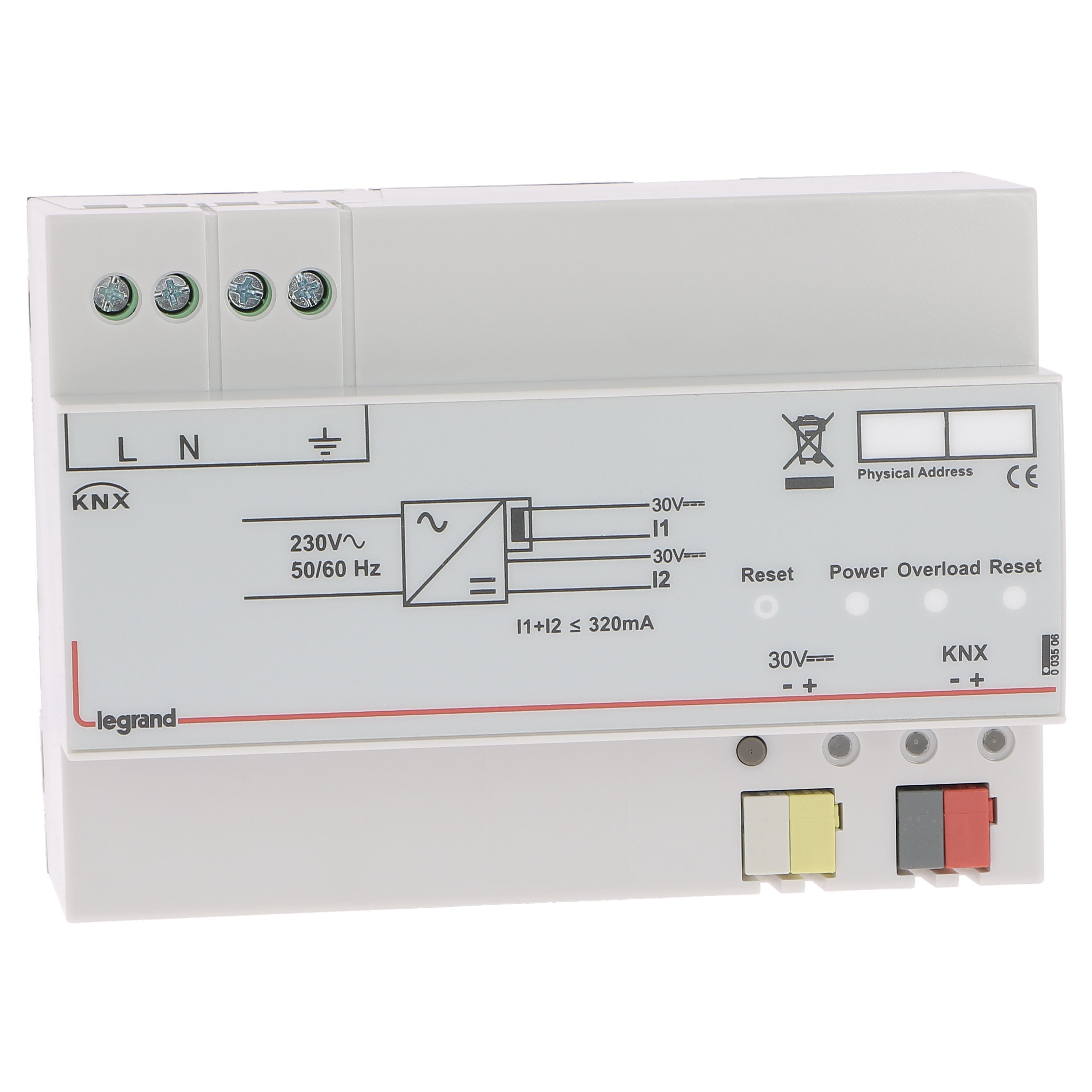 Legrand - Alimentation modulaire - pour ligne BUS KNX - 320mA