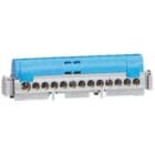 Legrand - Bornier de répartition isolé IP2X neutre - 1 connexion 6-25mm² -bleu -long.141mm