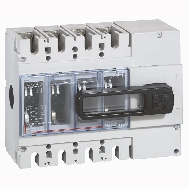 Legrand - Interrupteur-sectionneur DPX-IS630 à déclenchement commande frontale - 4P - 630A