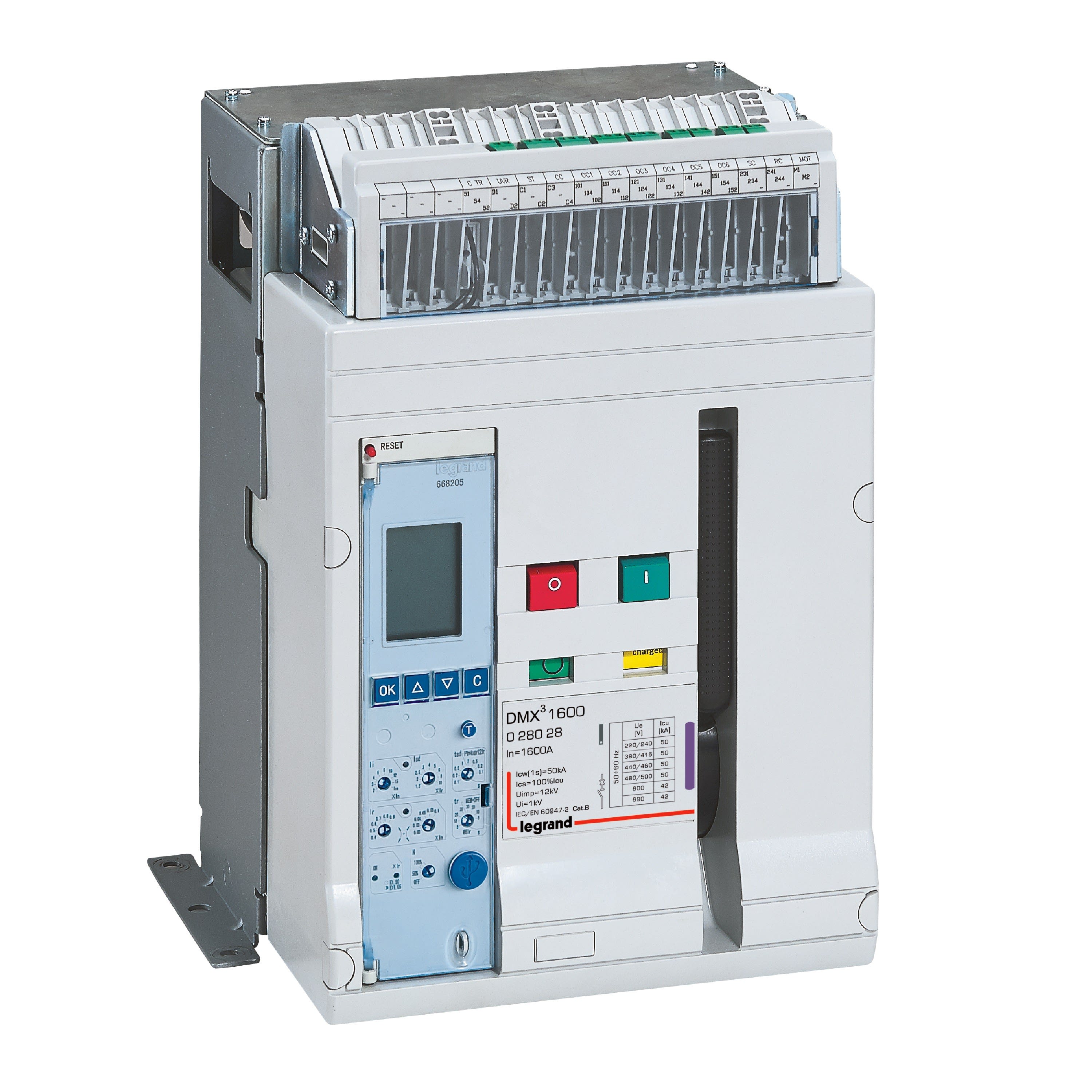 Legrand - Disjoncteur ouvert complet fixe DMX31600 pouvoir de coupure 50kA 415V~ -3P 1600A