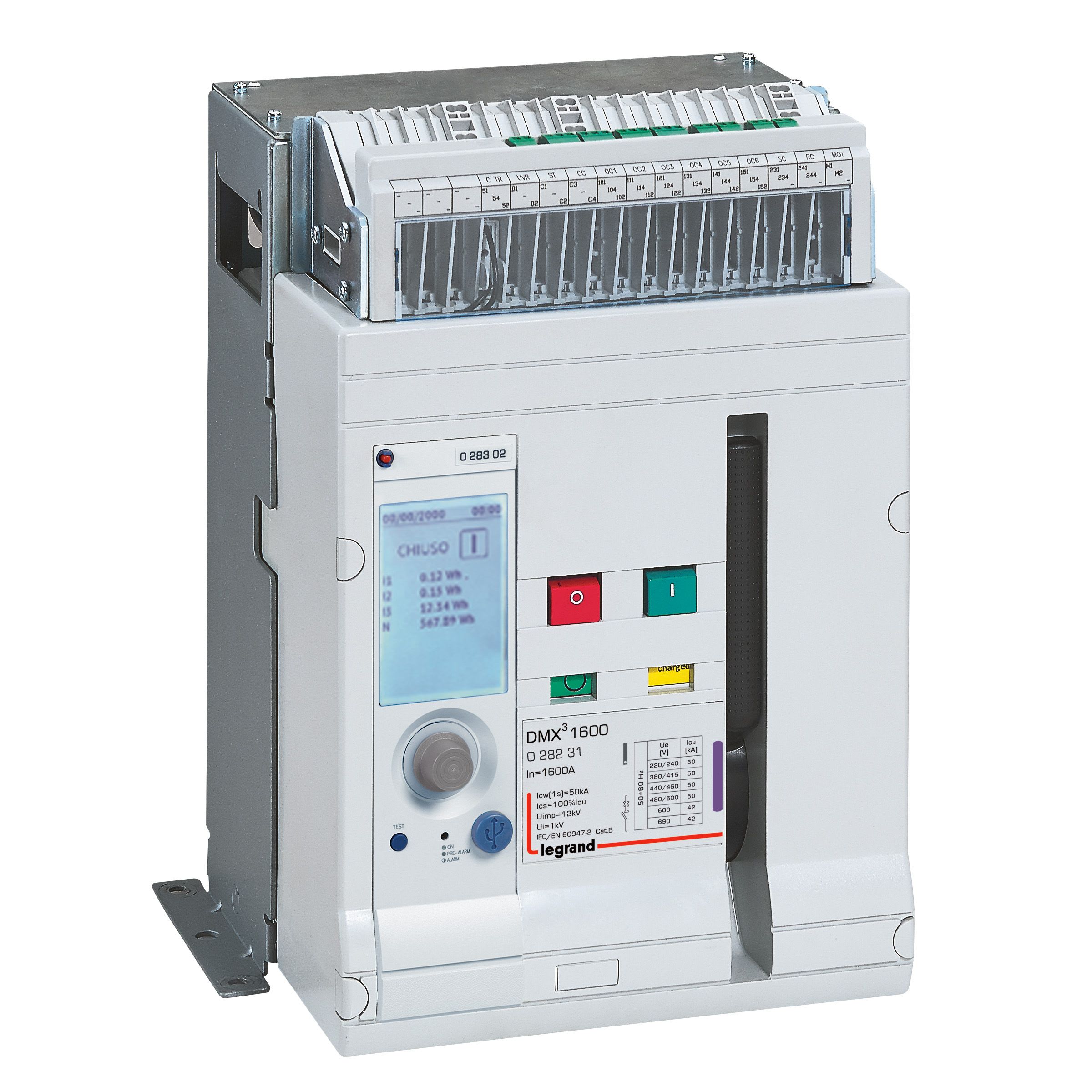 Legrand - Disjoncteur ouvert fixe DMX31600 50kA 3P 1600A avec unité MP4.10 028302