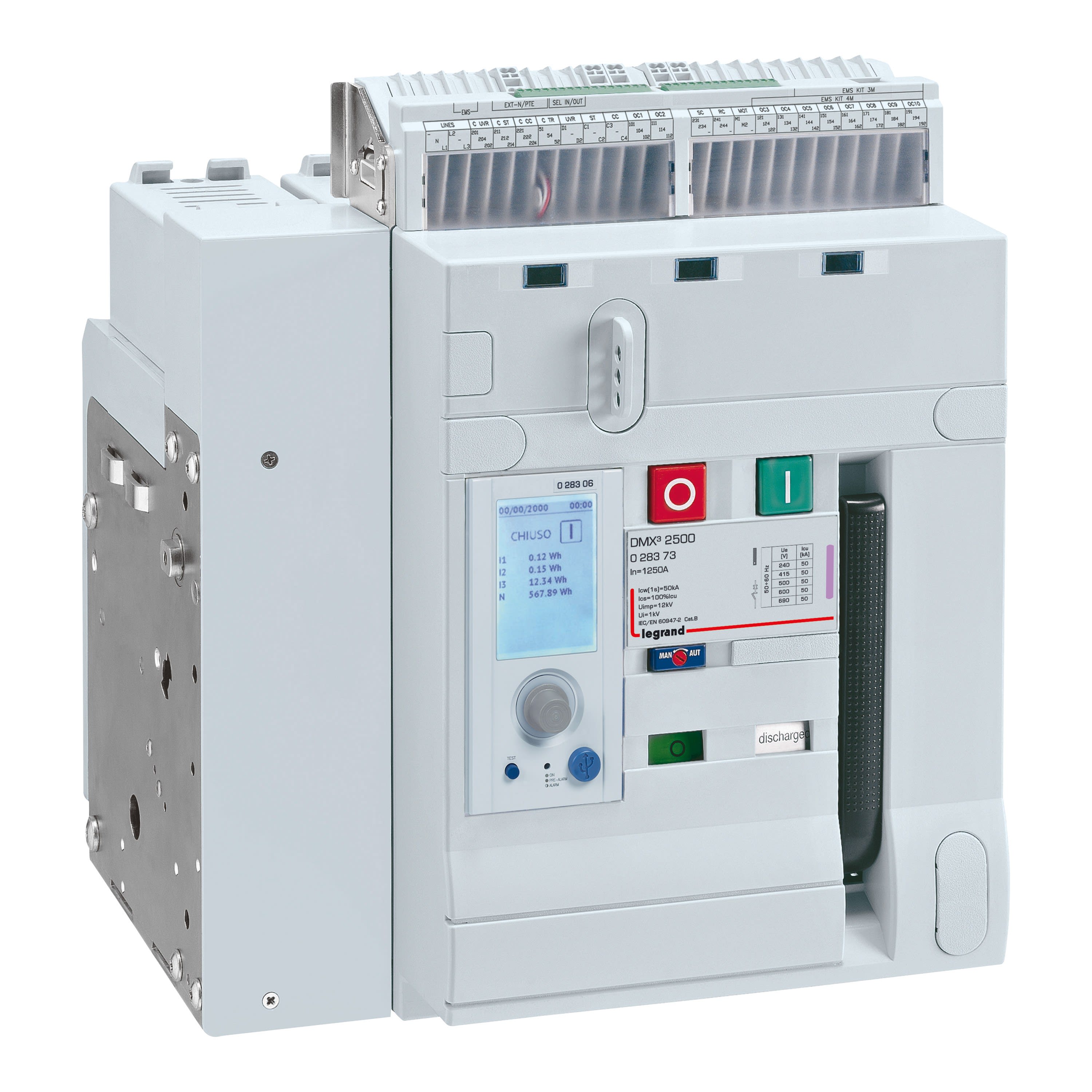 Legrand - Disjoncteur ouvert fixe DMX32500 50kA 4P 1250A
