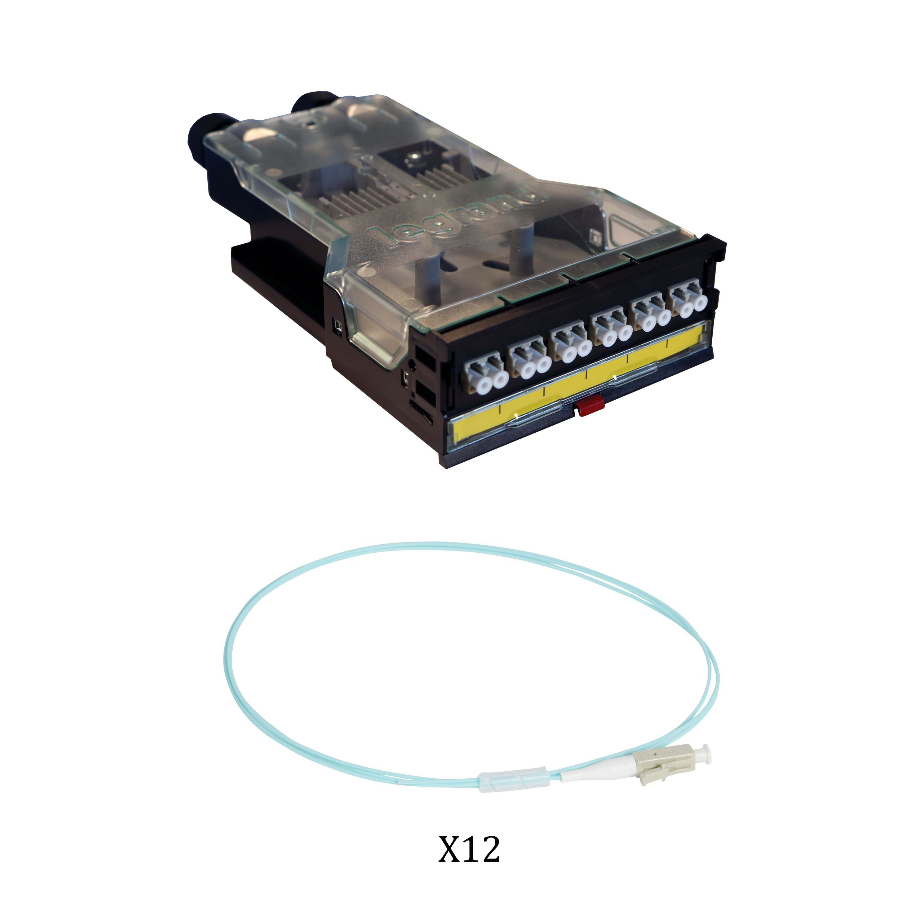 Legrand - Cassette LCS3 fibre optique avec bloc LC duplex -12 fibres multimode 50/125?m