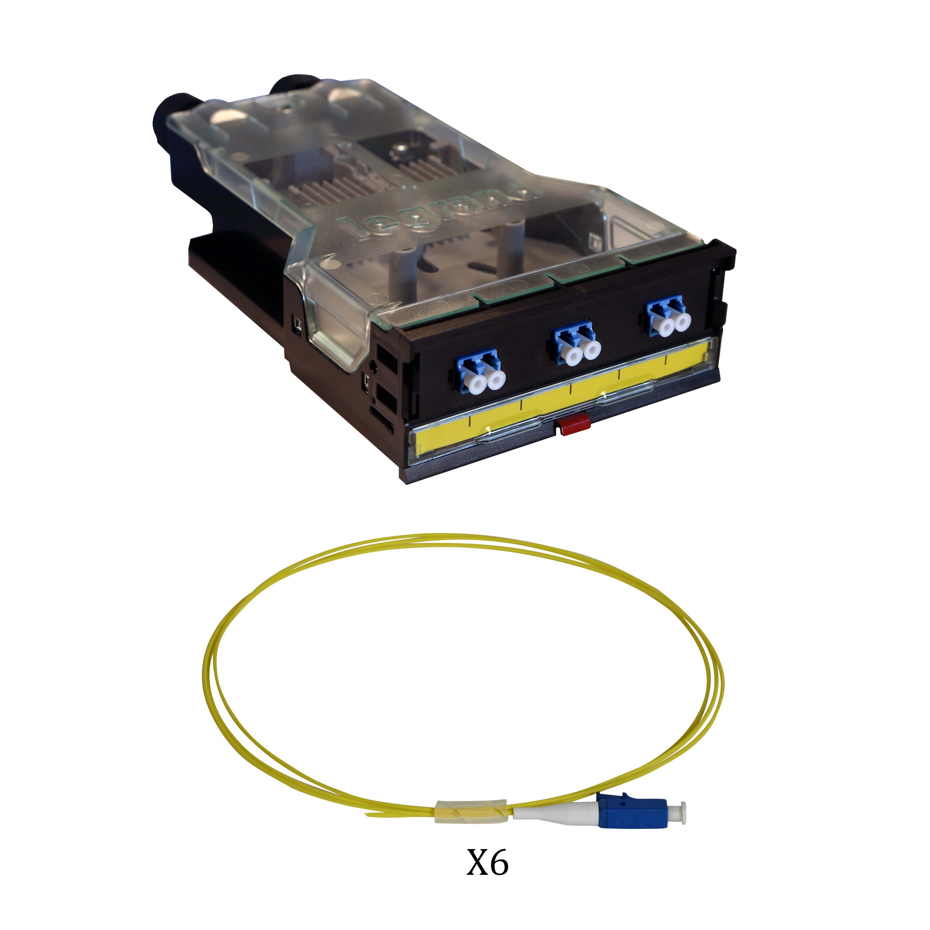 Legrand - Cassette LCS3 fibre optique avec 1 bloc LC duplex -6 fibres monomode 9/125 ?m