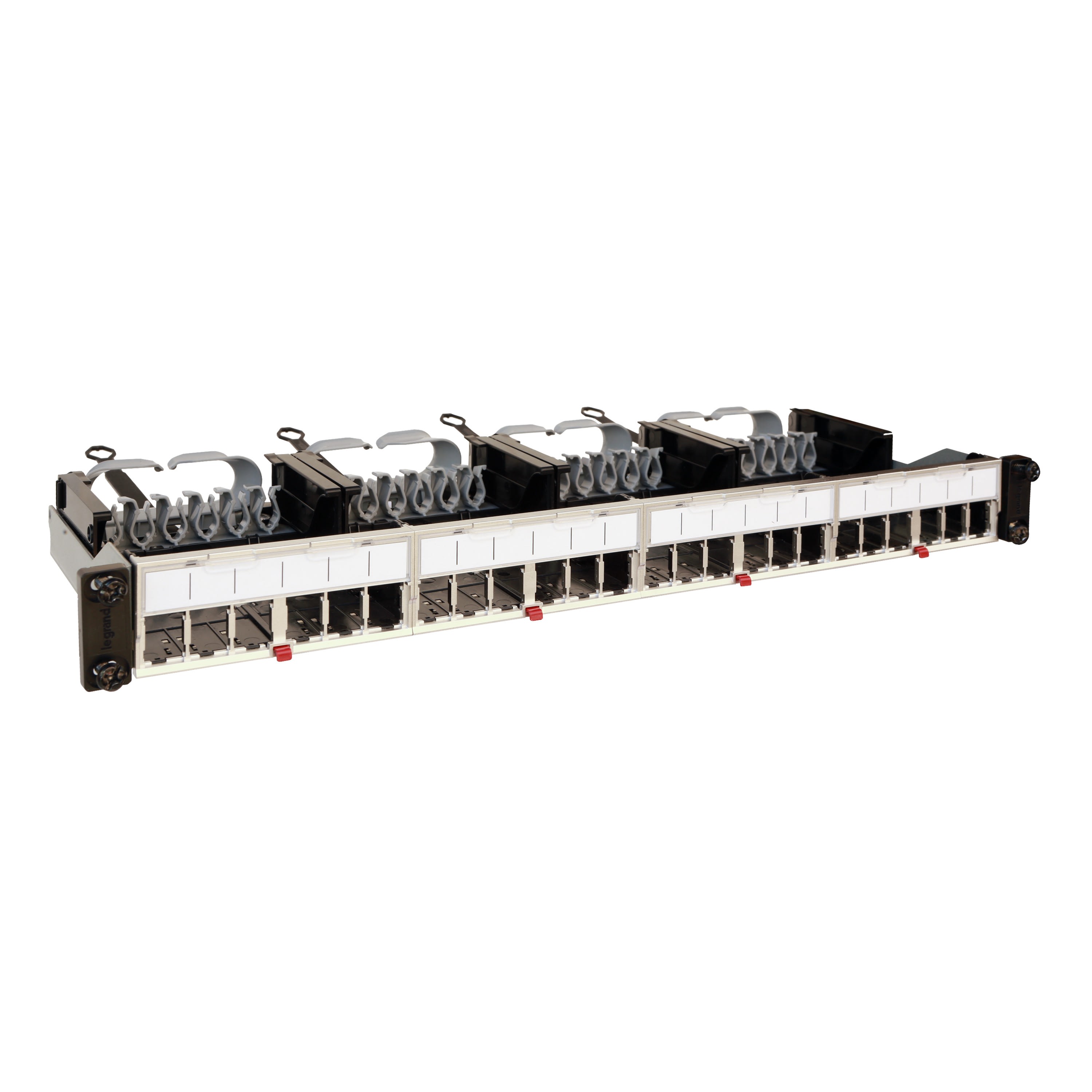 Legrand - Panneau droit 19pouces 1U avec cassettes nues pour 24 RJ45 - fixation standard