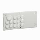 Legrand - Plaque Cabstop IP55 28 entrées Ø5mm-Ø14mm et 2 sorties Ø14mm-Ø24mm - 1 réserve