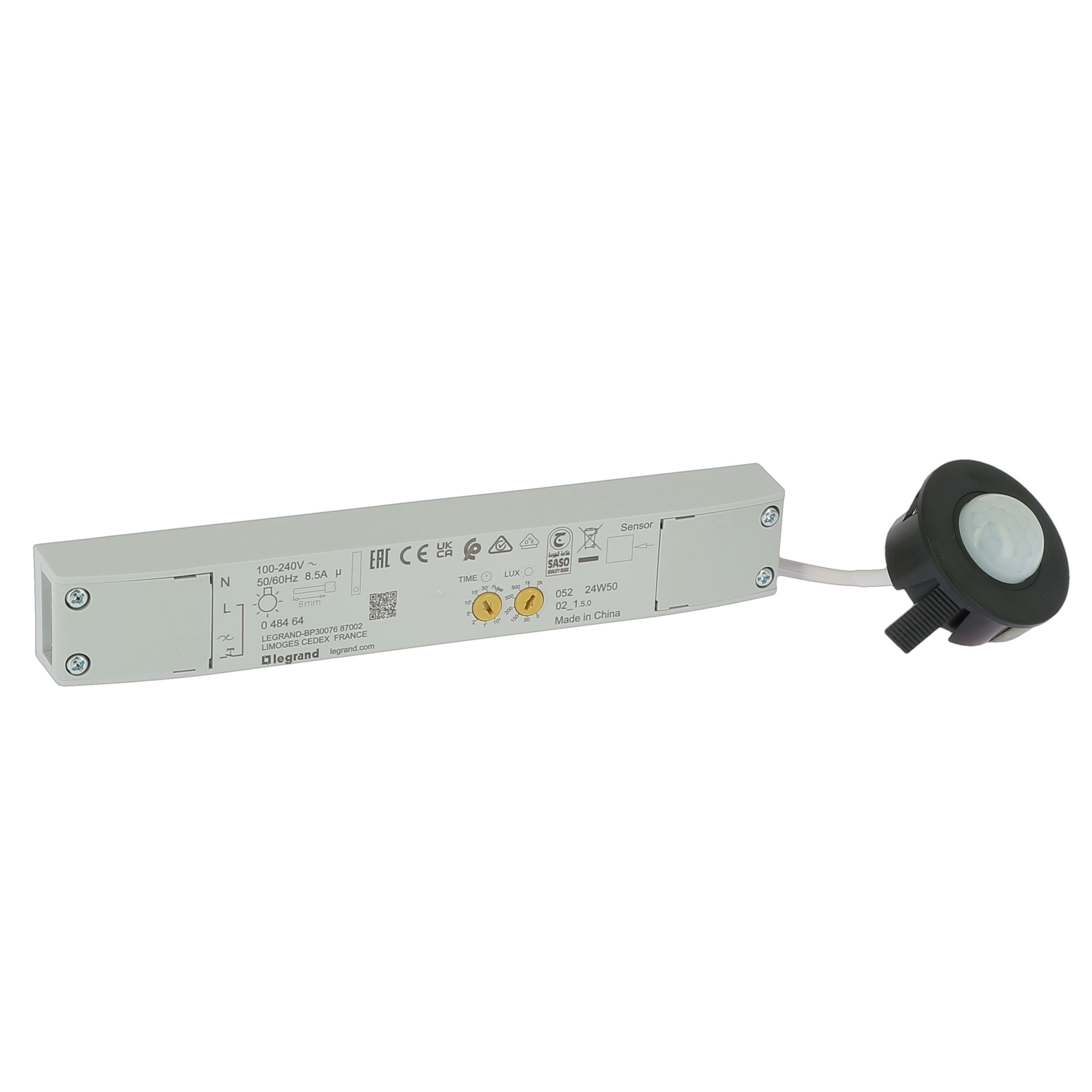 Legrand - GREEN-I Mini Détecteur noir DALI pour la gestion de l'éclairage - Encastré