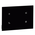 Legrand - Commande tactile 2 scénarios pour chambre d'hôtel - noir