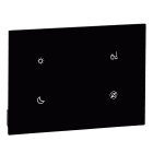 Legrand - Commande tactile 2 scénarios pour chambre d'hôtel - noir