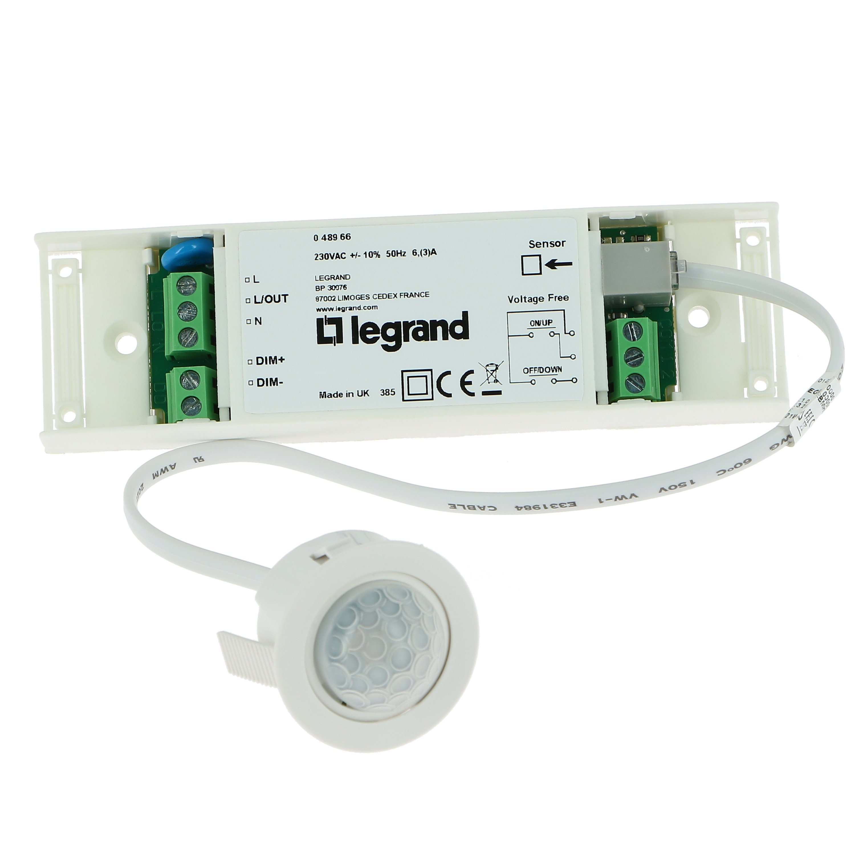 Legrand - Détecteur compact IR 360° portée Ø7m variation 1V à 10V et ON/OFF 6A