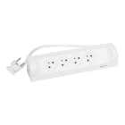Legrand - Rallonge d'angle 4x2P+T Surface avec cordon 1m - blanc