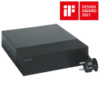 Legrand - Rallonge TV 4x2P+T + 4x2P, interrupteur, parafoudre et cordon 2m - noir