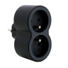 Legrand - Fiche 2x2P+T frontales 16A 230V 3680W - noir/gris foncé