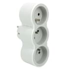 Legrand - Fiche 3x2P+T frontales 16A 230V 3680W - blanc/gris