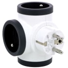 Legrand - Fiche rotative 3x2P+T latérales 16A 230V 3680W - blanc/gris foncé