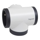 Legrand - Fiche rotative 2x2P+T latérales 16A 230V 3680W avec USB A+C - blanc/gris foncé