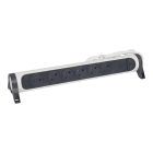 Legrand - Rallonge 6x2P+T Surface avec inter, cordon 1,5m et disjoncteur+LED - blanc-gris