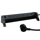 Legrand - Rallonge 4x2P+T Surface avec interrupteur et cordon 1,5m 3G 1mm² - noir/gris