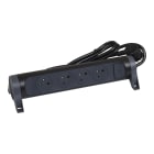 Legrand - Rallonge 4x2P+T Surface avec interrupteur et cordon 3m 3G 1,5mm² - noir/gris