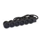 Legrand - Rallonge 6x2P+T avec cordon 3m 3G 1,5mm² - noir/gris foncé