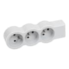 Legrand - Rallonge extra-plate 3x2P+T à câbler - blanc/gris clair