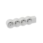 Legrand - Rallonge extra-plate 4x2P+T à câbler - blanc/gris clair