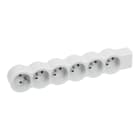 Legrand - Rallonge extra-plate 6x2P+T a cabler - blanc-gris clair