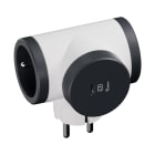 Legrand - Fiche multiprise 2x2P+T 16A 230V-3680W latérales + 2 USB C 20W - B/N
