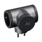 Legrand - Fiche multiprise 2 x 2 P+T latérales rotatives 16A 230V-3680W - Alu