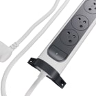 Legrand - Multiprise 5x2P+T Surface 16A 230V-3680W + double USB C - cordon 1,5m - B/N