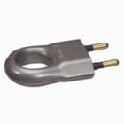 Legrand - Fiche plastique 2P 6A avec anneau d'extraction finition alu