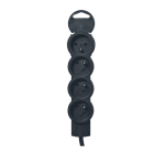 Legrand - Rallonge multiprise 4 prises de courant 2P+T 16A 230V avec cordon 3m - noir